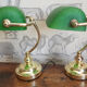 Pair of notary or banker lamps