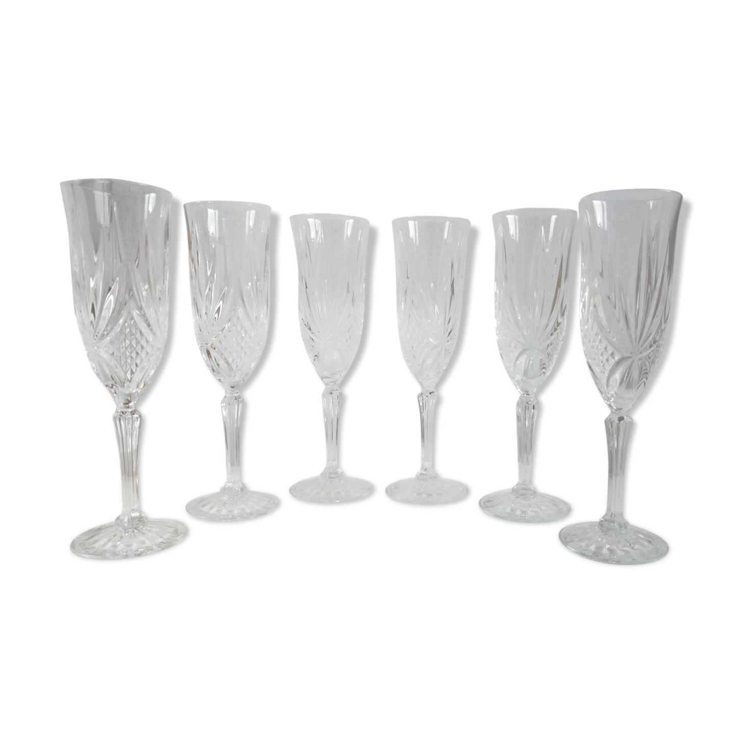 Set 6 flutes crystal crystal