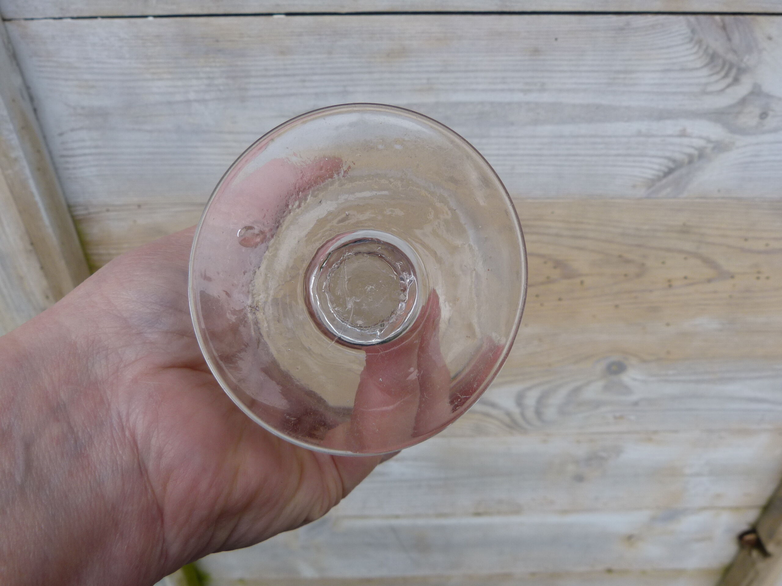 Wine glasses XIXth century blown thick