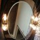 Mirror with its Italian smoked glass sconces Fontana Arte Isa 1970