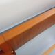 Vintage Scandinavian style double bed in teak from the 60s with integrated bedside lights