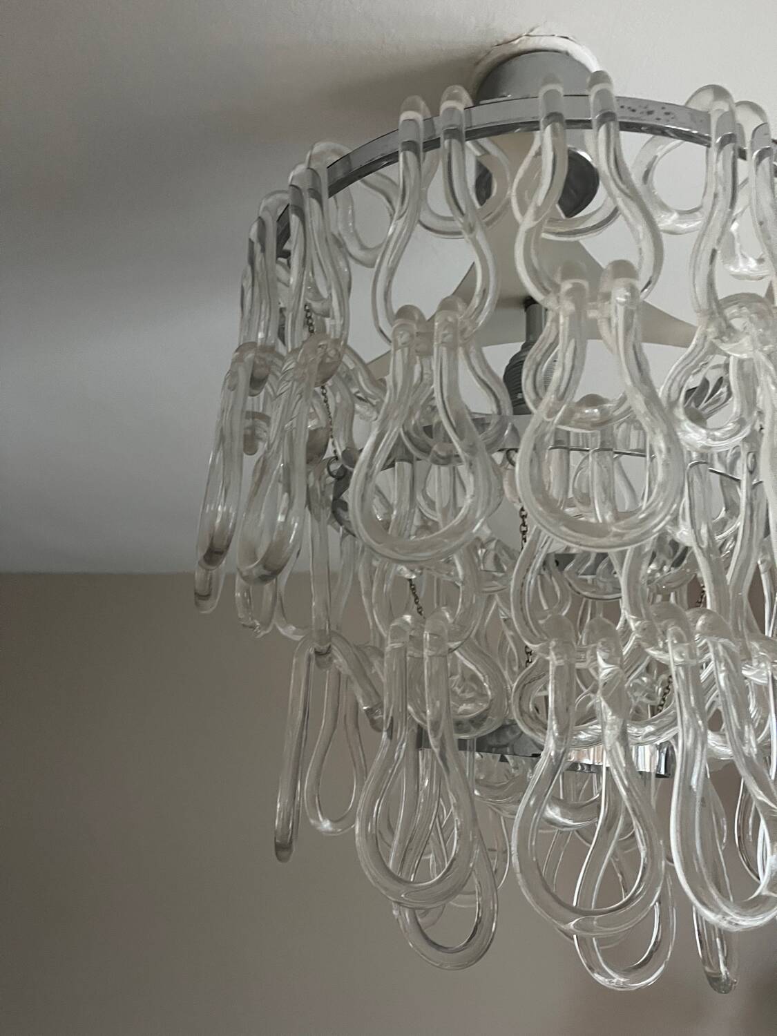 Italian design chandelier 1970