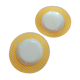Set of 2 hollow plates opaque porcelain