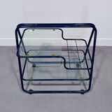 Cobalt blue bar cart