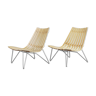 A Pair of Norwegian Scandia Easy Chairs by Hans Brattrud for Fjordfiesta, 1957