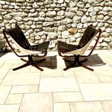 Pair of Scandinavian armchairs, Falcon by Sigurd Ressel, 1970s, produced