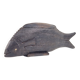 Vintage African Fish Storage Container in Hand-Carved Ebony, 1950s