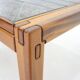 1970s Danish Modern Coffee Table in Solid Teak with Inset Slate Tile Top