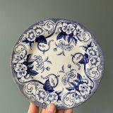 Series of 9 Creil Montereau plates, Flora model