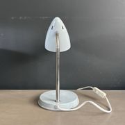 Vintage desk lamp Kompernass adjustable in pearl grey lacquered metal.