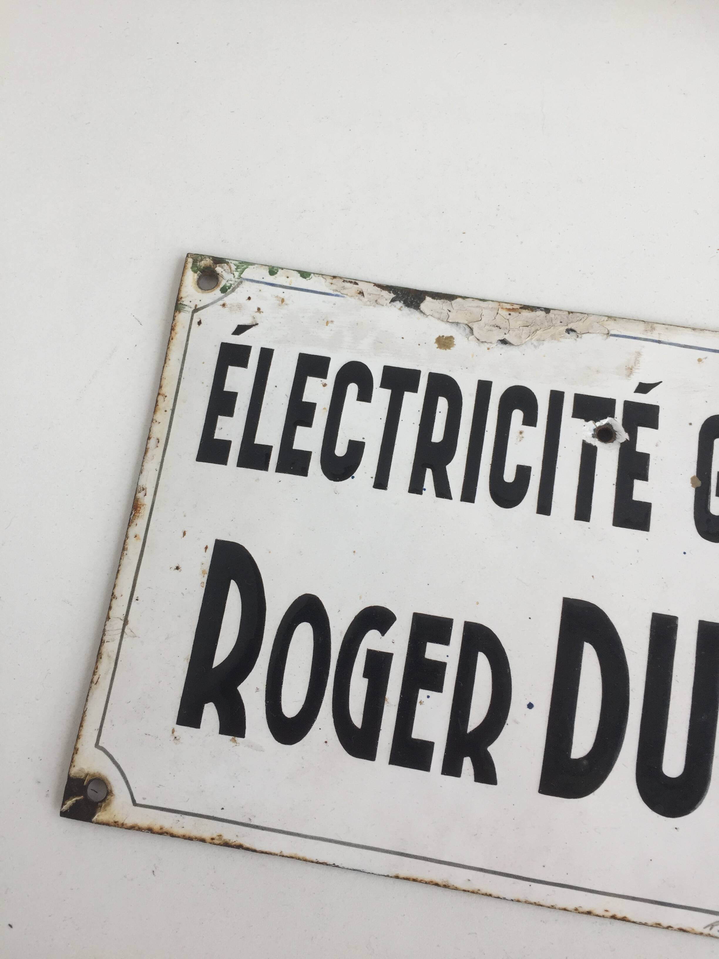 Enamelled plate general electricity