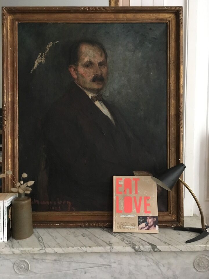 Old oil portrait early 20th century