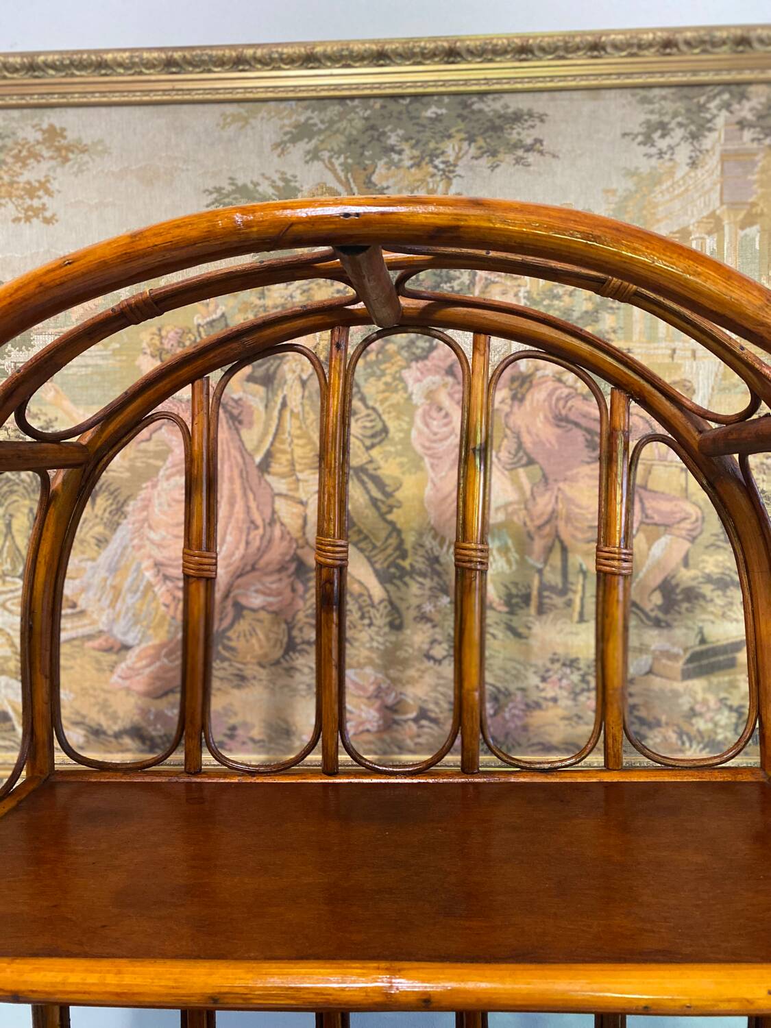 Vintage rattan shelf