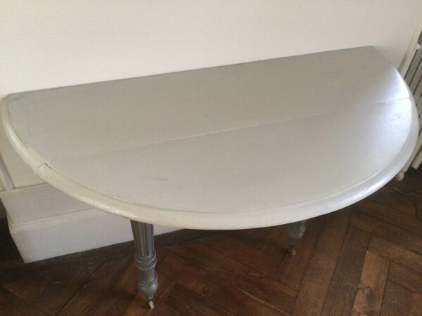 Console demi-lune ancienne peinte