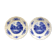 Lot de 2 assiettes décor Romantic bleu