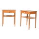 Pair of Vintage Scandinavian bedside tables in beech
