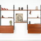 Teak modular shelving unit, Danish design, 1960s, designer: Poul Cadovius