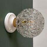 Vintage moulded glass wall or ceiling light globe