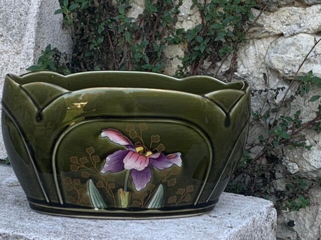 Pot dabbling ceramic Gustave de Bruyn earthenware fives Lille