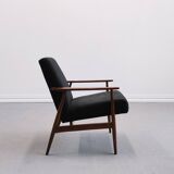 Fauteuil Henryk Lis en boucle noire 1960