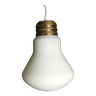 Suspension opaline vintage 1970-80 en forme de grande ampoule dans le style d'Ingo Maurer