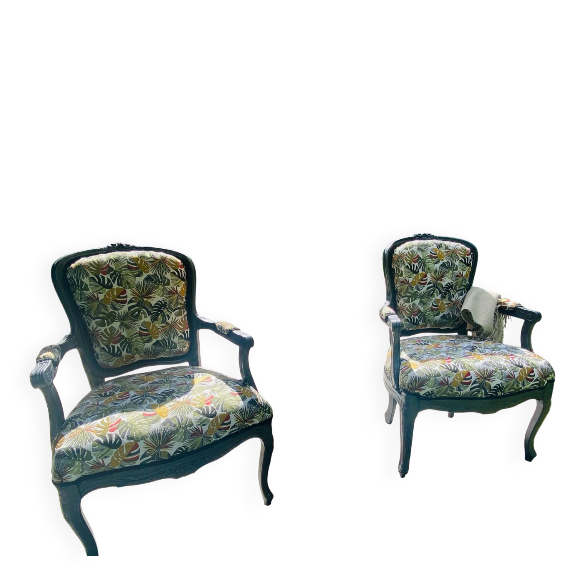 Paire de Fauteuils Cabriolet Style Louis XV