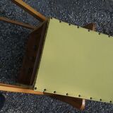 Pair of bridge armchairs with compass feet