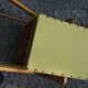 Pair of bridge armchairs with compass feet