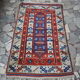 Vintage hand-knotted kazak rug 185x127cm