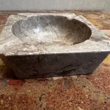 Ashtray, beige marble catch-all.