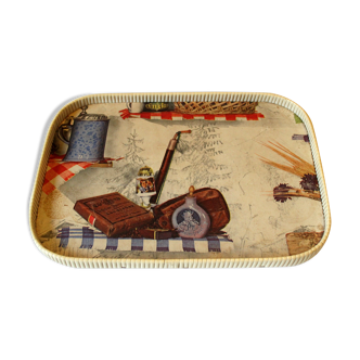 1950s Vintage old large serving tray