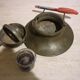 Pewter ship inkwell