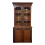 19th century English mahogany two-part bookcase