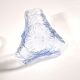 Blue pressed-moulded glass basket dish Meisenthal? Ashtray 1920