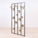 Vintage Coat Rack, Space Age, Metal & Brass