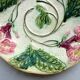 Art Nouveau dabbling plate, Production Onnaing: Pink freesias