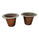 2 cache pot en cuivre, 1960