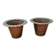 2 copper pot covers, 1960