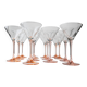 14-piece Pink Verre-et-Cristal Luminarc Martini Glass Set, 1980s Memphis Style Glassware, France Gift Idea