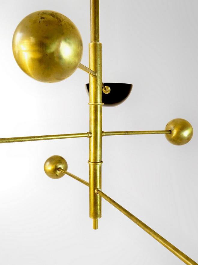 Chandelier Planetario Brass 3 Arms