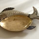 Trinket bowl fish brass
