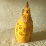 Vintage earthenware rooster pitcher