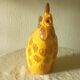 Vintage earthenware rooster pitcher