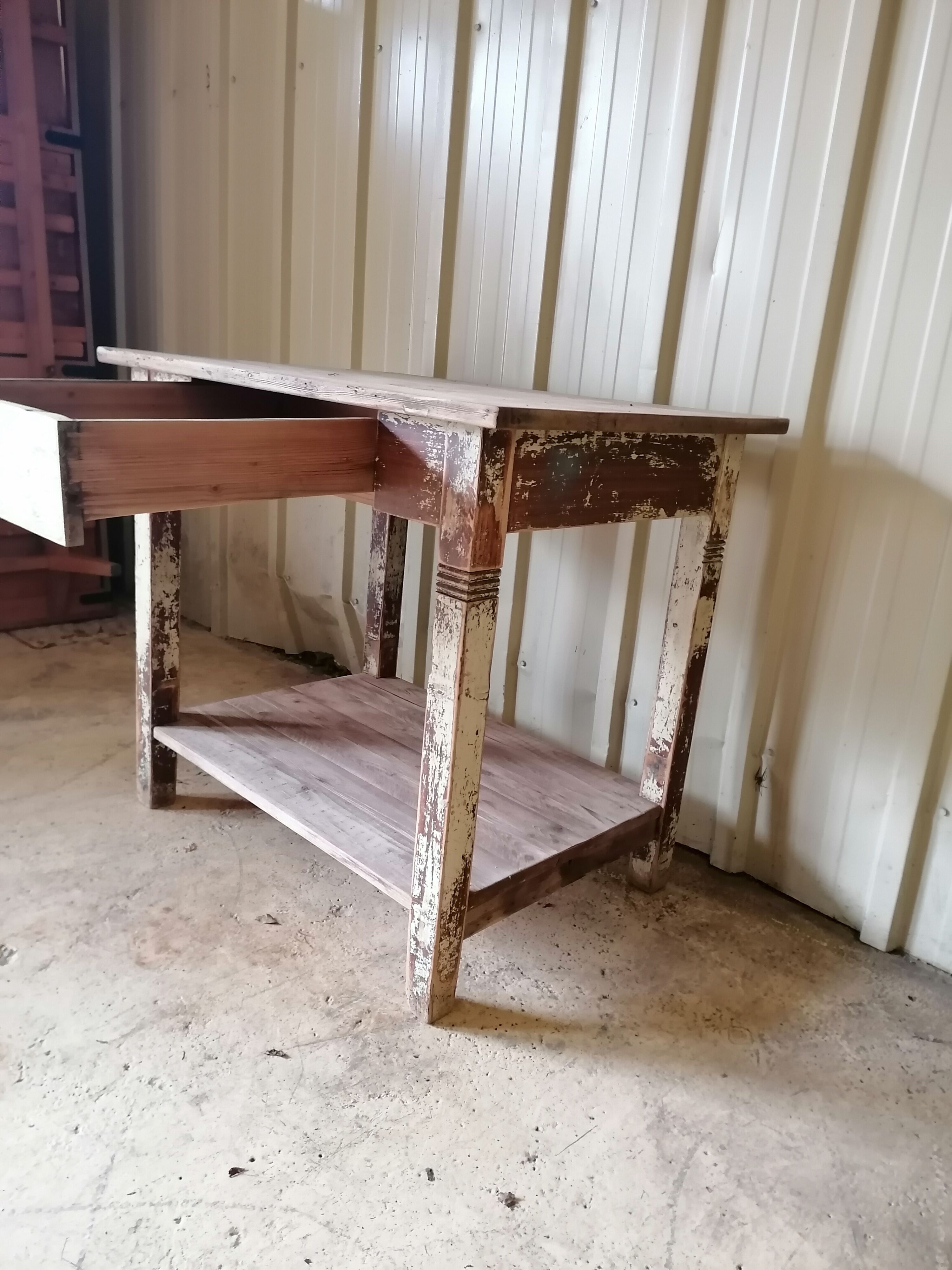 Small vintage wooden table