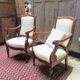 Paire de fauteuils en acajou d'époque Restauration estampillés Guinard