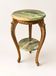 Pédestal en marbre vert vintage, table d'appoint, support d'exposition Hollywood Regency