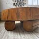 Brutalist coffee table "round log" XL