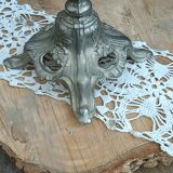 Footed vase in regula and molded glass