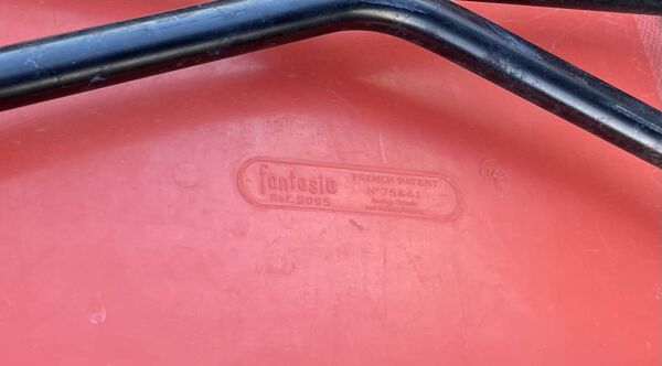 Série de 6 chaises Fantasia rouge vintage 1960