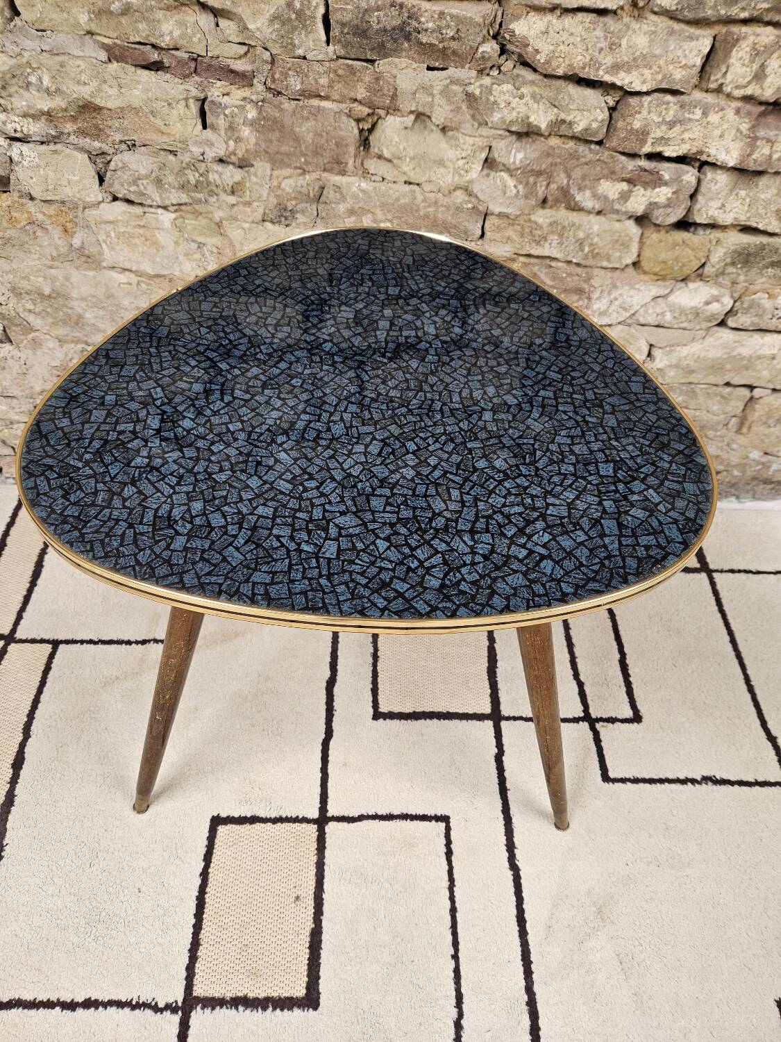 Table basse tripode 1960 vintage